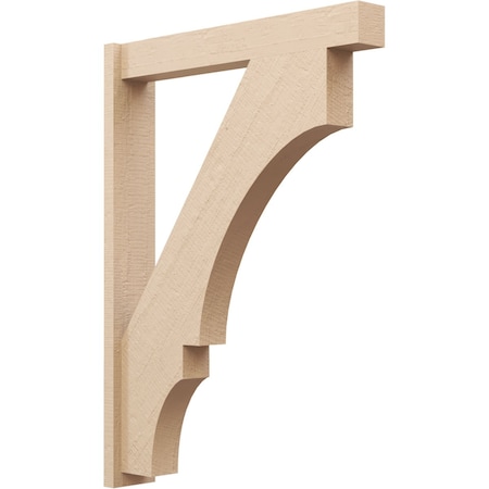 Ekena Millwork 5 1/2-in W x 32-in D x 44-in H Balboa Block Rough Cedar Woodgrain TimberThane Outlooker, Primed Tan OUTUR055X32X44BOA44RCPR